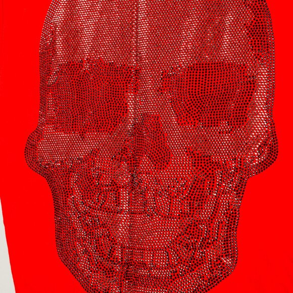 Philipp Plein Red Patch Rhinestone-Skull Tee - Picture 6 of 8